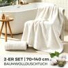 CELESTA Bath Towels 70 x 140 cm, 2-Piece Set, 100% Cotton Terry, White view 4