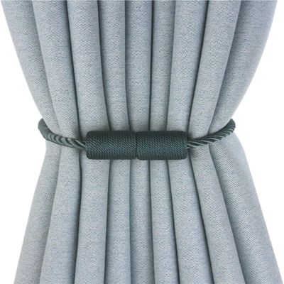 2-Piece Strong Magnetic Curtain Tiebacks, Decorative Modern Rope