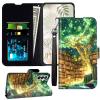 JANENFNA Wallet Case for Galaxy A16 4G/5G with RFID-Blocking Card Slots, Stand, and Wrist Strap, Magical Book Tree view 1