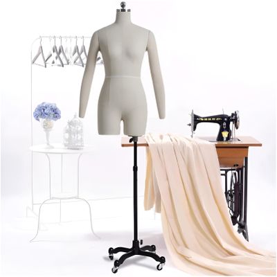 Generic XXXL Women's Half-Body Sewing Mannequin with Arms, Model 92