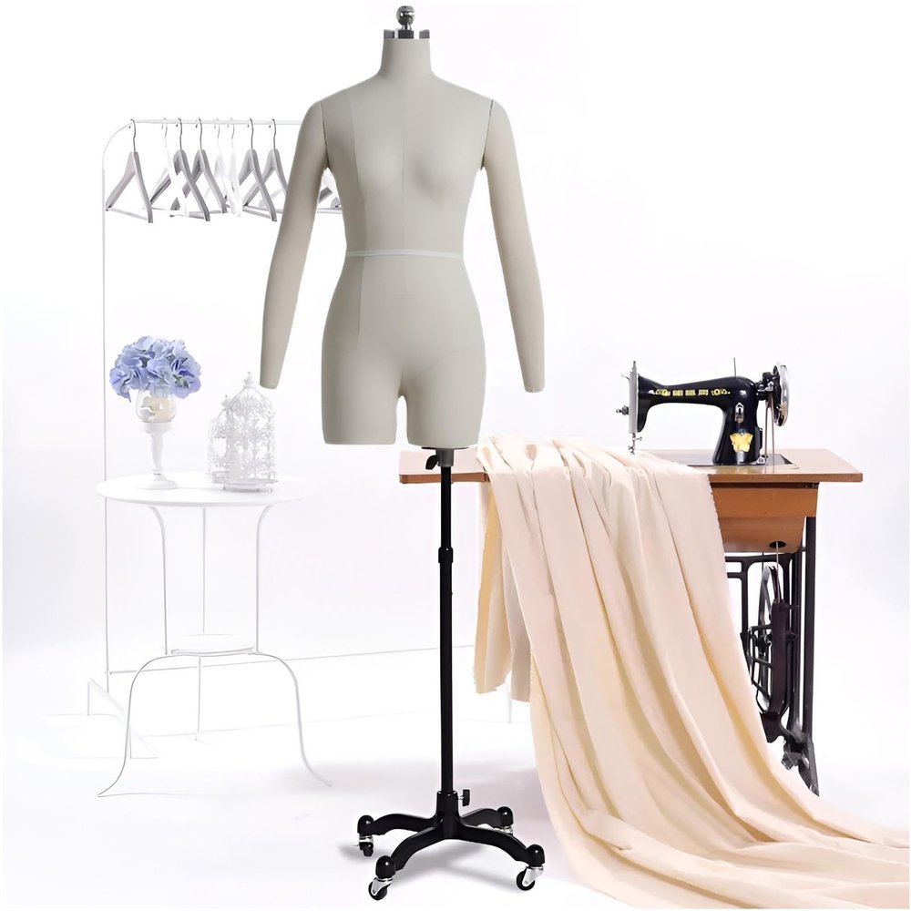 Generic XXXL Women's Half-Body Sewing Mannequin with Arms, Model 92