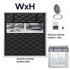 Insulated Window Cover 50–300 cm, Thermal Window Film, Winter Window Cover for Home, Office or Garage, Self-Adhesive Tape, Black, 170 × 220 cm view 2