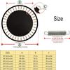 Replacement Trampoline Mat, 2.4 m Round Jumping Mat with 48 V-Rings view 4