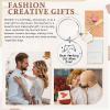 Eowppue Cat Stainless Steel Keychain with Engraving, Gift Set with Pink Paper Rose, Card and Envelope, Personalizable, 1 Piece view 4