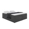 MEBLINI LIONEL Box Spring Bed with Storage, 180 x 220 cm, H4/Dark Gray Inari Fabric, with Mattress and Topper, No Headboard view 2