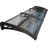 NacstarHome 43.3 in Transparent Polycarbonate Door Canopy, Gray Panel, Black Brackets view 1