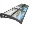 NacstarHome Door Canopy, Solid Polycarbonate Awning, 80 cm, Gray Brackets, Transparent Panel view 1