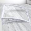NacstarHome Front Door Awning, Solid Polycarbonate Cover, 200 cm, White 60 cm Bracket, Transparent Panel view 2