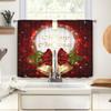 Treer Café Curtains, Christmas Gift Bell Print, 2-Piece, 140 x 175 cm view 4