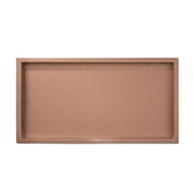 Generic Recessed Shower Niche Organizer, Stainless Steel, Rose Gold, 28.3 x 12.5 x 4.9 in