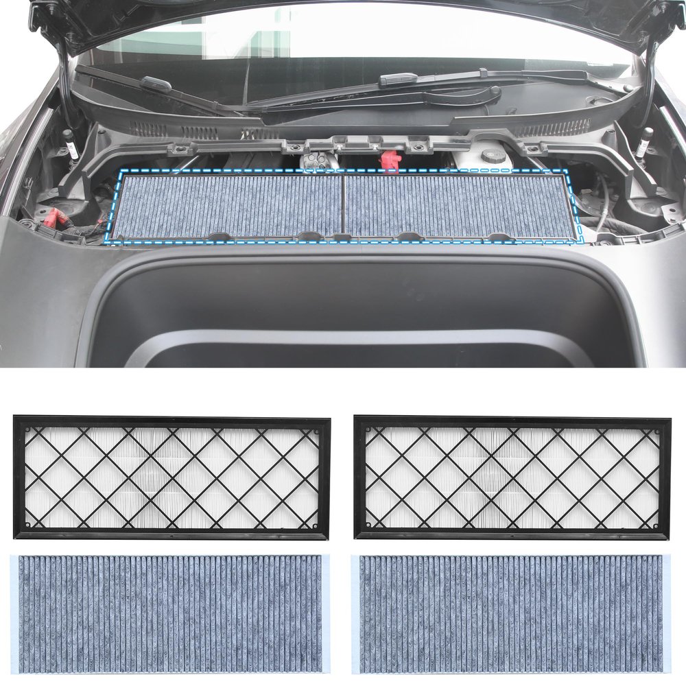 Arcoche 4-Piece HEPA + Activated Carbon Filter Set for Tesla Model Y Juniper