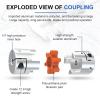 Precision Coupling, 1 Pc, D25 × L30, Two-Jaw Aluminum Plum Flexible Shaft Coupler, 5/6/6.35/8/10/12/12.7/14 mm, 5 × 8 mm (5 × 5) view 4