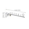 DIYEAH Removable Stainless Steel Wall-Mounted Folding Clothes Drying Rack with Hangers for Bedroom, Bathroom, and Balcony view 2