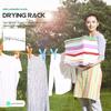 DIYEAH Removable Stainless Steel Wall-Mounted Folding Clothes Drying Rack with Hangers for Bedroom, Bathroom, and Balcony view 3