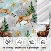 Reindeer Snowflake Watercolor Forest Animals Fitted Sheet 200 x 200 cm view 4