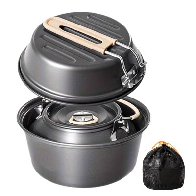 Camping Cookware Set for Frying and Braising