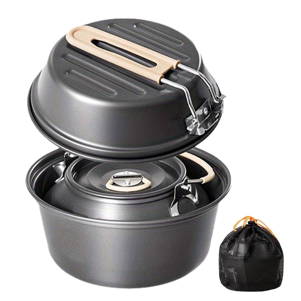 Camping Cookware Set for Frying and Braising