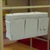Bedside Hanging Storage Organizer, Linen Fabric with Pockets, Space-Saving, Gray view 3