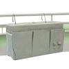 Bedside Hanging Storage Organizer, Linen Fabric with Pockets, Space-Saving, Gray view 4
