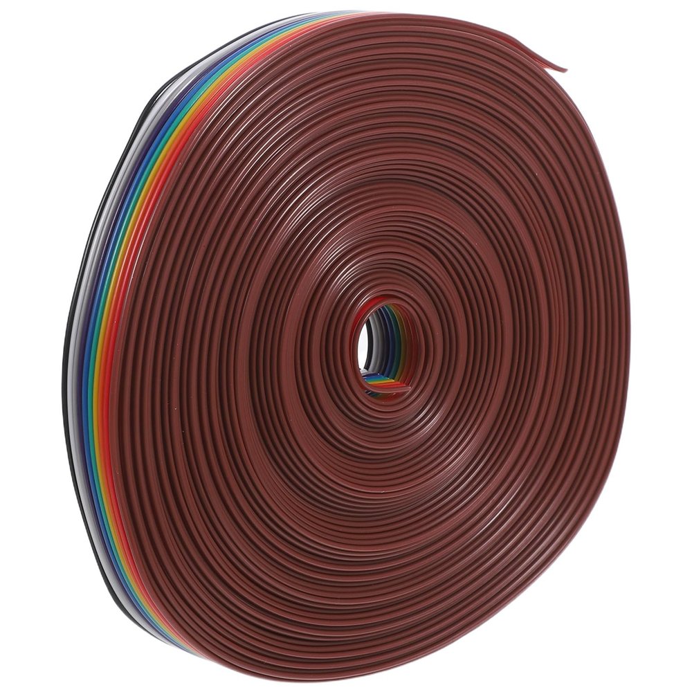OUNONA 1-Roll 10-Pin IDC Ribbon Cable, 28 AWG, 2.54 mm Pitch