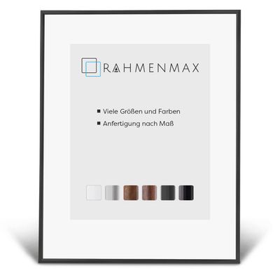 Iowa Plastic Frame for 22 x 46 cm Picture, Matte Black, with Acrylic Glass
