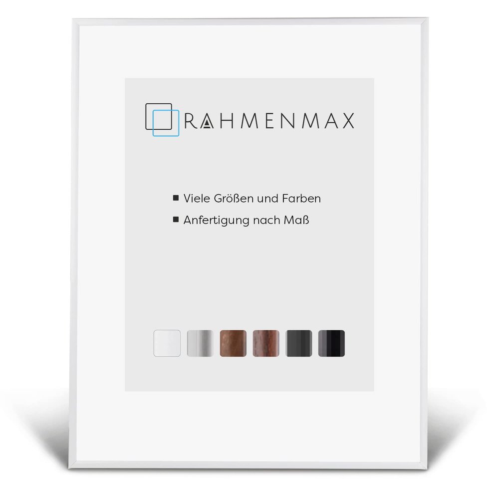 Iowa Plastic Frame for 59 x 100 cm Picture, High-Gloss White with Acrylic Glass