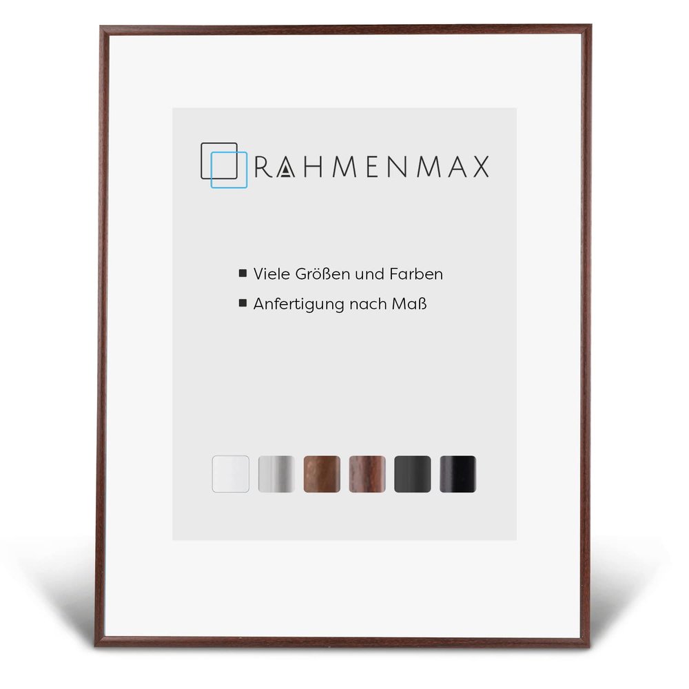 Iowa Plastic Frame for 28 x 46 cm Picture, Brown, with Acrylic Glass