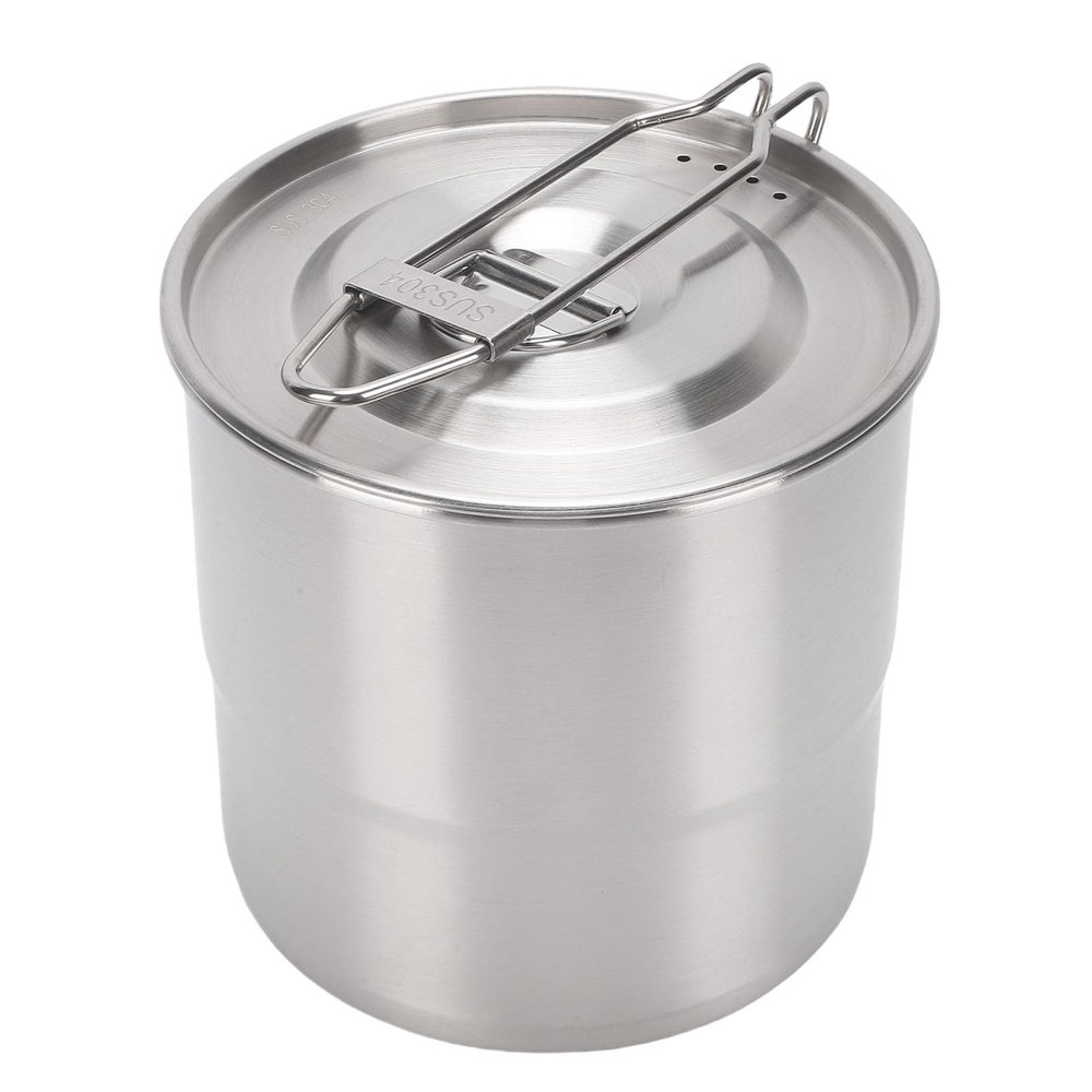 Fabater 3 L Portable Stainless Steel Camping Pot with Single Handle