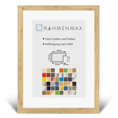 Morena MDF Frame for 31 x 56 cm Picture, Spruce, with Acrylic Glass