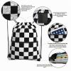 Newhomestyle Checkerboard Drawstring Backpack, Waterproof Outdoor Gym Bag, One Size view 3
