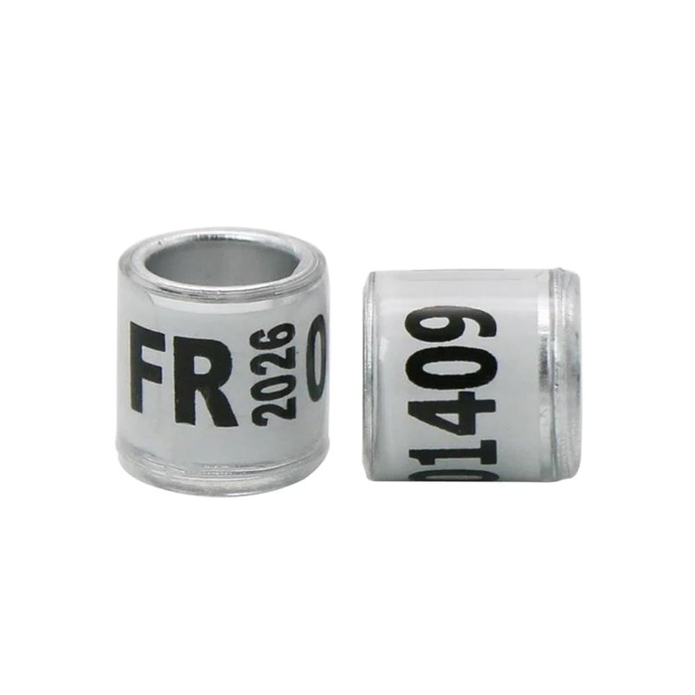 100-Piece 2026 Aluminum Plastic Pigeon Leg Bands, Numbered Bird Identification Rings, 8 mm