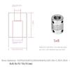 GuidNaurys 4-Pack Aluminum Alloy Couplings, 19 mm Diameter, 25 mm Length, CNC Motor Jaw Shaft Coupling D19L25, Flexible Shaft Coupling (6 x 10 mm) view 2