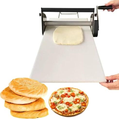 Manual Stainless Steel Dough Sheeter with Adjustable Thickness