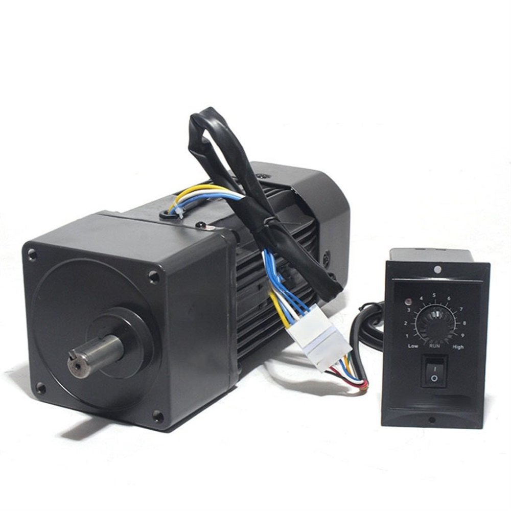 ELILANEY 15W 220V AC Speed-Control Geared Motor 3RK15GN-CF with Controller, 70 × 70 mm Frame, 450 rpm