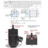 ELILANEY 15W 220V AC Speed-Control Geared Motor 3RK15GN-CF with Controller, 70 × 70 mm Frame, 450 rpm view 2