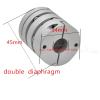 GuidNaurys Flexible Double-Diaphragm Coupling D34L45 Plum Shaft Coupling for CNC Stepper Motor Torque (10 mm to 12 mm) view 2