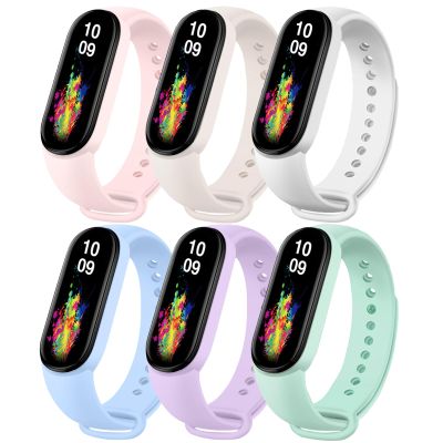 Msksjer Sport Replacement Band for Xiaomi Smart Band 7/6/5 and Amazfit Band 5, Soft Silicone