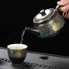 XDAWQP Retro Chinese Ceramic Teapot, Black, 15.2 x 7.5 cm, 240 ml view 3