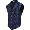 Modeewel Men's Jacquard V-Neck Vintage Paisley Vest view 2
