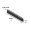 Straight Linear Rack, Aluminum Alloy Spur Gear Rack, Module 0.8, Multiple Sizes view 3