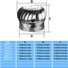 CWCQGH Wind-Powered Chimney Cap, Weather-Resistant Roof Vent, Turbine Ventilator, 300 mm/11.8 in view 4