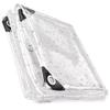 Transparent Tarp with Eyelets, 125 x 495 cm, Waterproof 400 g/m², Foldable and Weather-Resistant view 1