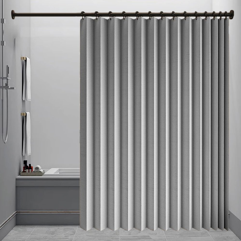 Magnetic Door Curtain for Cabinet, 140 x 155 cm, Gray