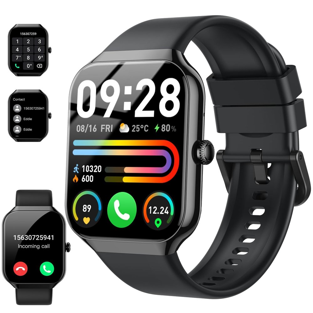 Motast 2026 Smartwatch for Women and Men, 1.96" Smart Watch with Phone Calls, 115+ Sports Modes, Step Counter, Heart Rate, SpO2 and Sleep Monitor, IP68 Waterproof, for Android and iOS