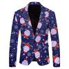 Men's Christmas Blazer, Slim-Fit One-Button Suit Jacket view 1