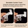 Flexible Bendable Curtain Track for Bay and U/L Shapes, 400 cm, White (4 x 100 cm), Adjustable and Easy to Install view 3