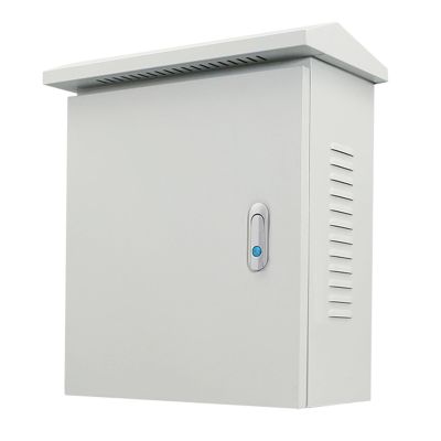 Stainless Steel Outdoor Electrical Enclosure, Wall-Mount Metal Box with Hinges, Lock and Mounting Plate, 30 x 40 x 20 cm (12 x 16 x 8 in)
