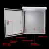 Stainless Steel Outdoor Electrical Enclosure, Wall-Mount Metal Box with Hinges, Lock and Mounting Plate, 30 x 40 x 20 cm (12 x 16 x 8 in) view 2