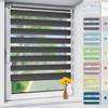 OUBO Dual Roller Blind, No-Drill Clamp Mount, Anthracite, W 105 x H 130 cm (Fabric Width: 101 cm) view 1
