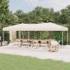 Folding Party Tent, Cream, 3 x 6 m, Outdoor Canopy Gazebo, Waterproof 210D Oxford Fabric, Steel Frame view 1